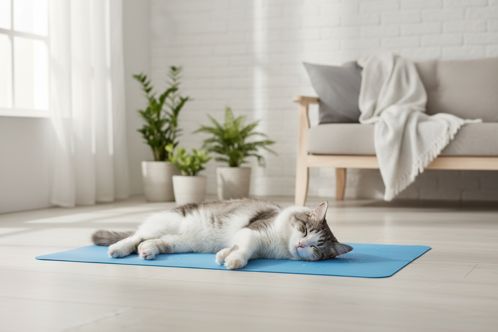Tapis rafraîchissant chat lifestyle